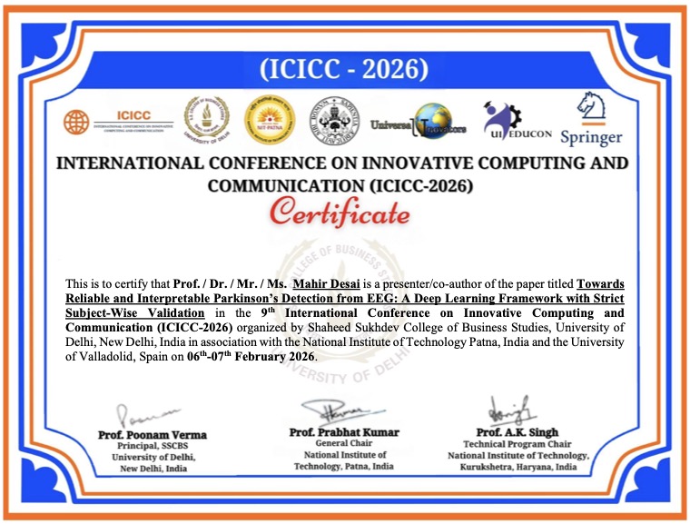 ICICC 2026 Certificate